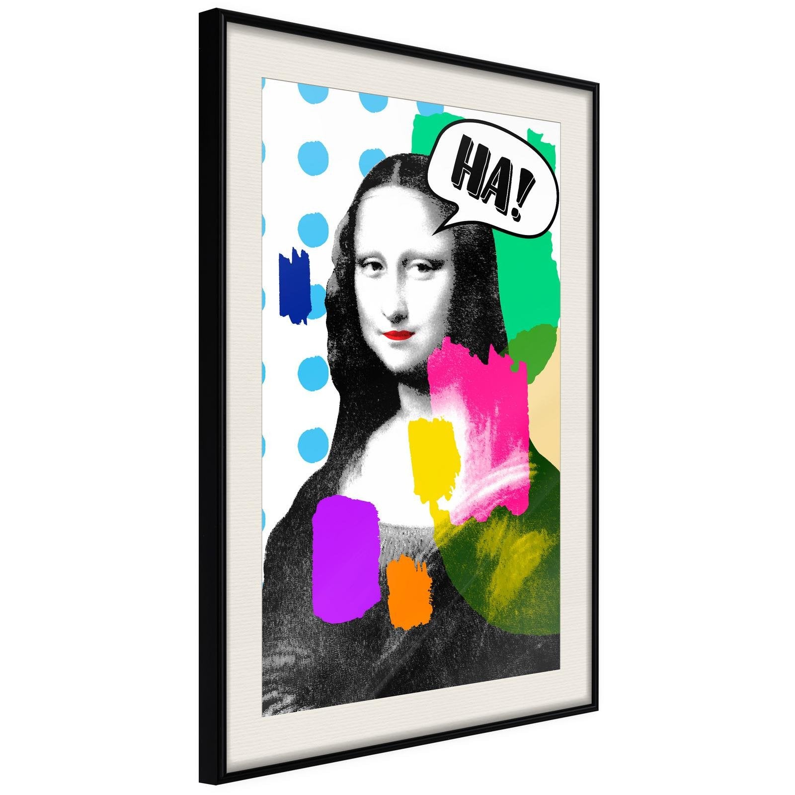 Poster Rire de Mona Lisa - "Ha !"