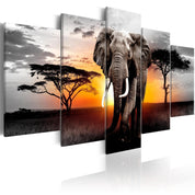 Tableau - Elephant at Sunset