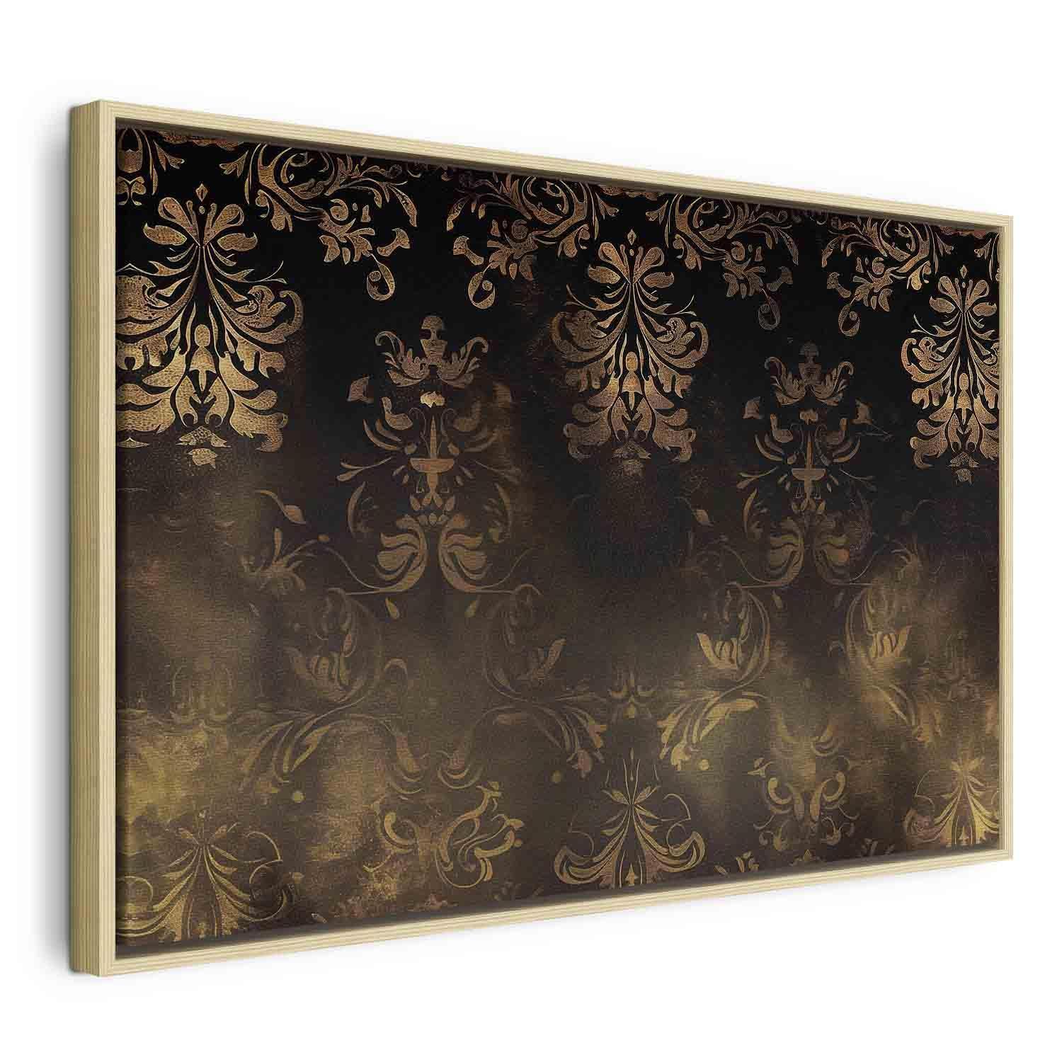 Tableau - Baroque Ornaments in Patinated Gold and Browns: Retro Motif