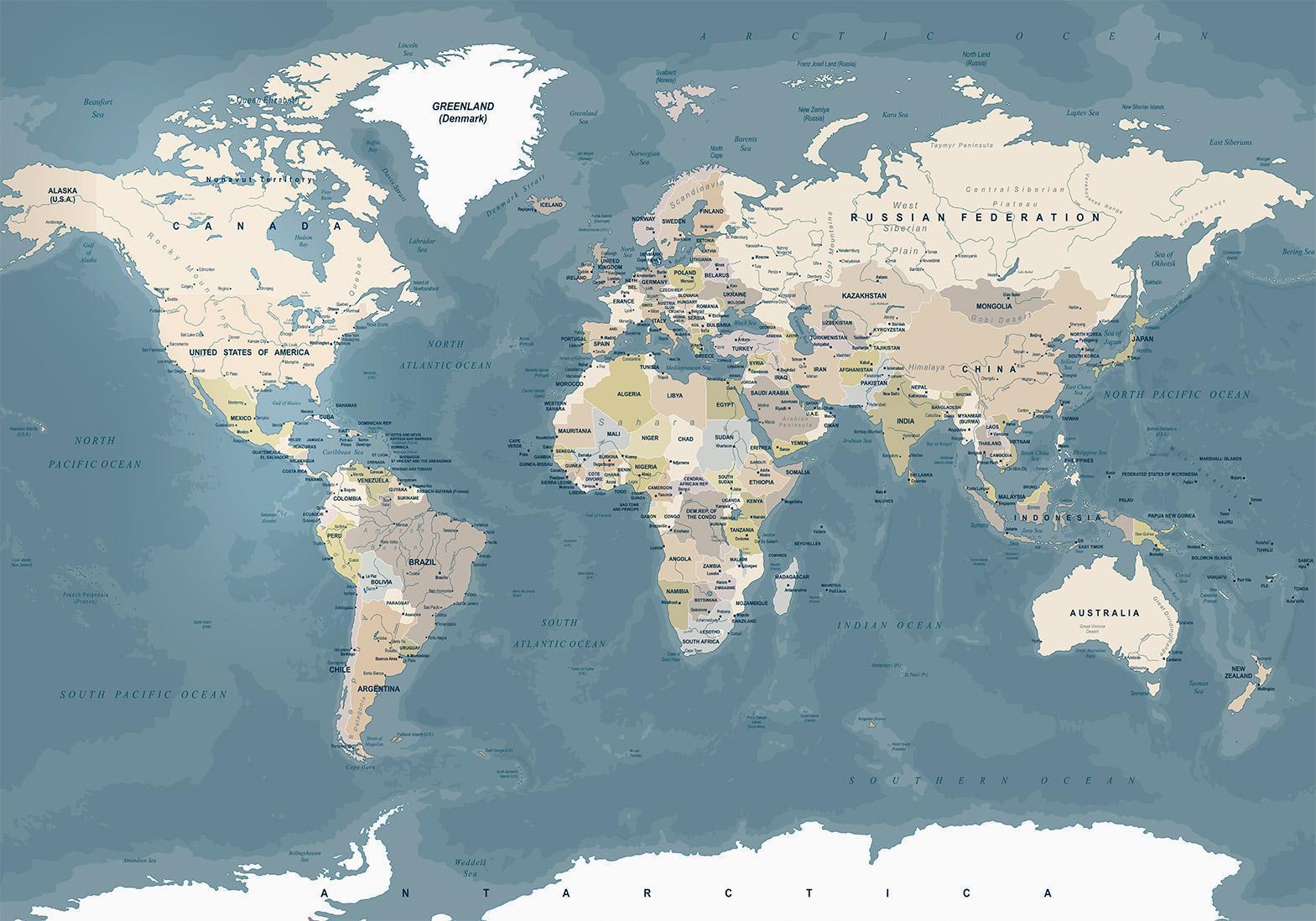 Papier peint - Vintage World Map