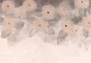 Papier peint - Minimalist meadow - patterns on a delicate beige textured background