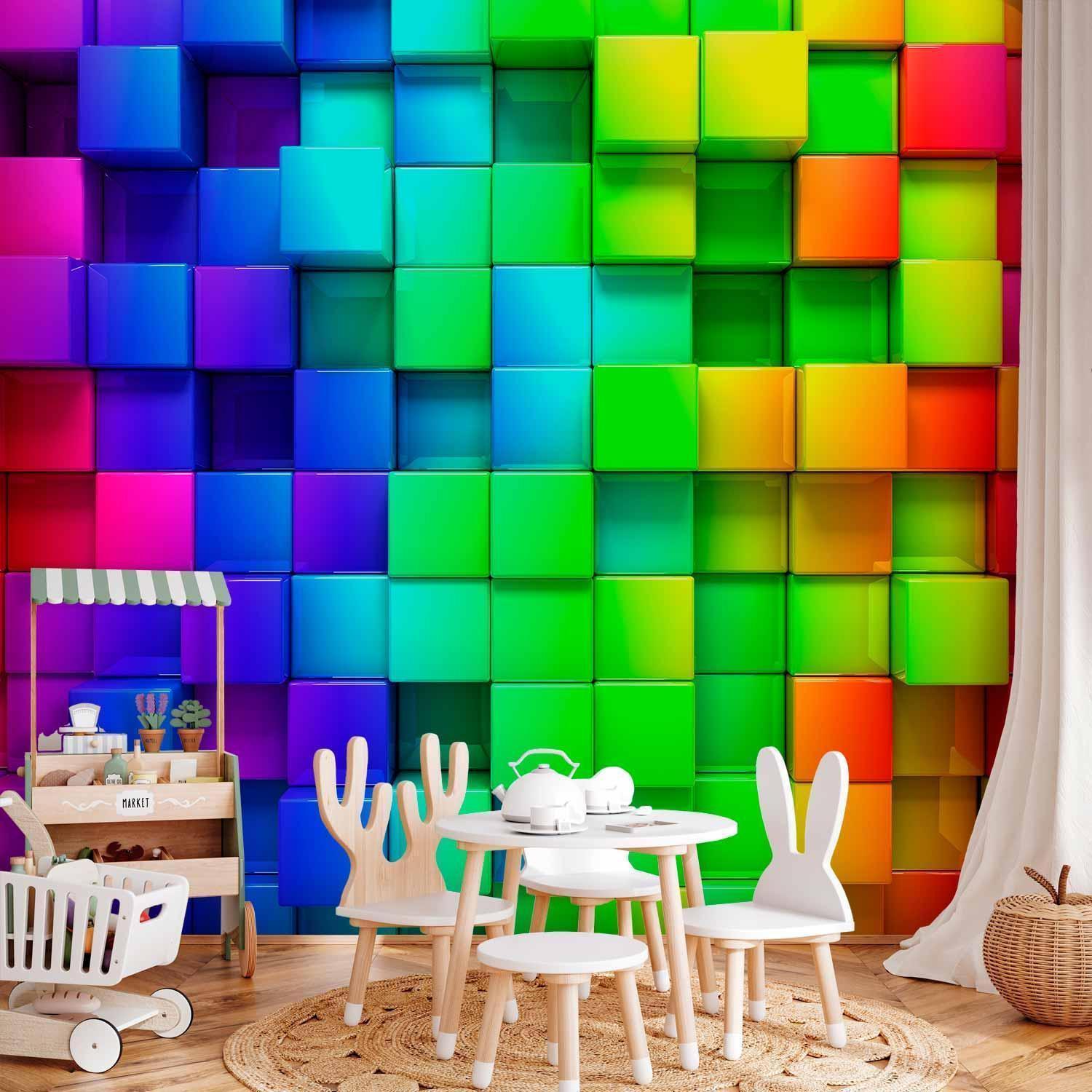 Papier peint - Colourful Cubes