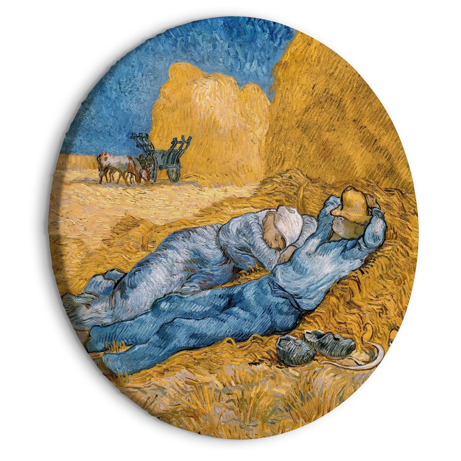 Tableau rond - Noon: Rest from Work (Vincent Van Gogh)