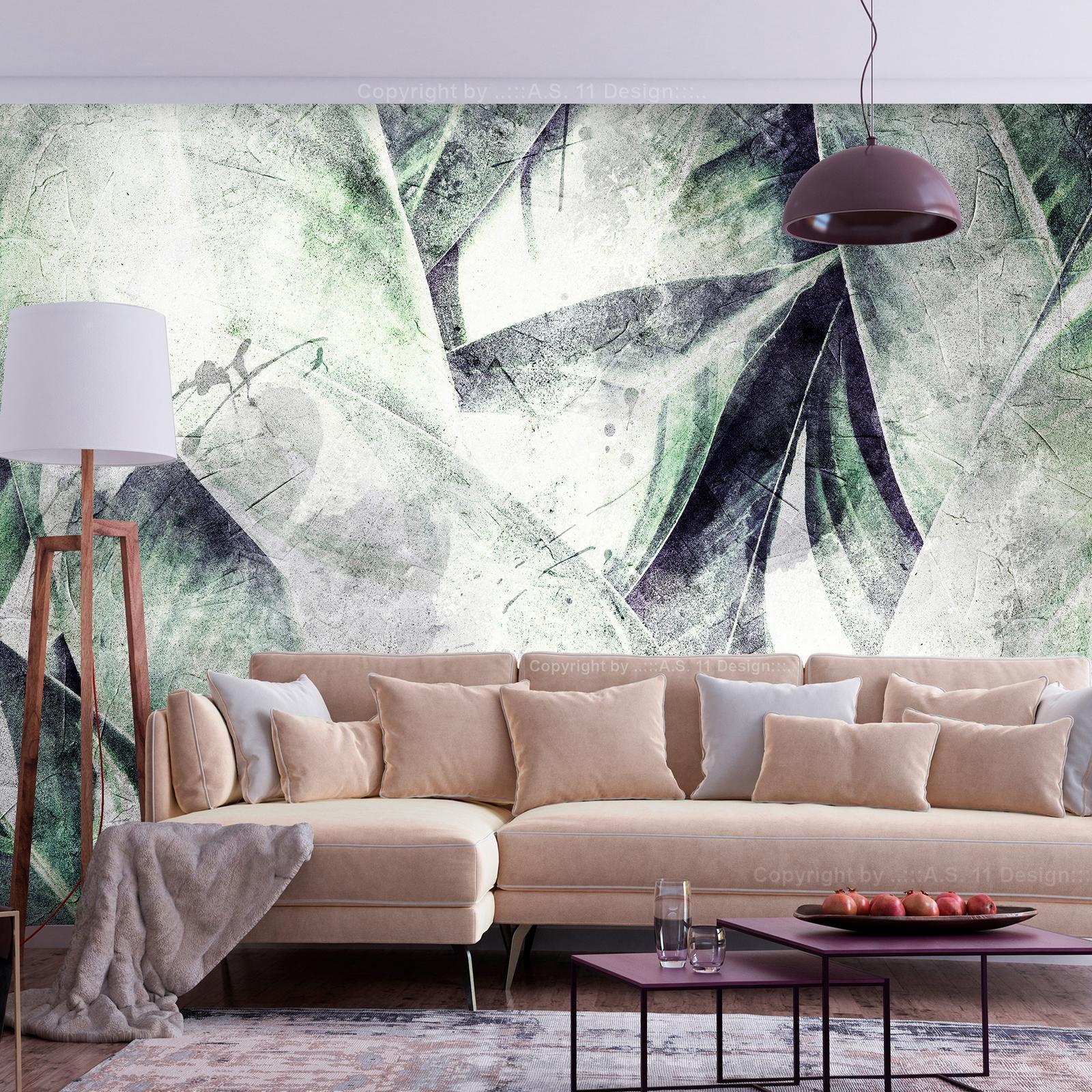 Papier peint - Eclectic jungle - plant motif with exotic leaves with texture