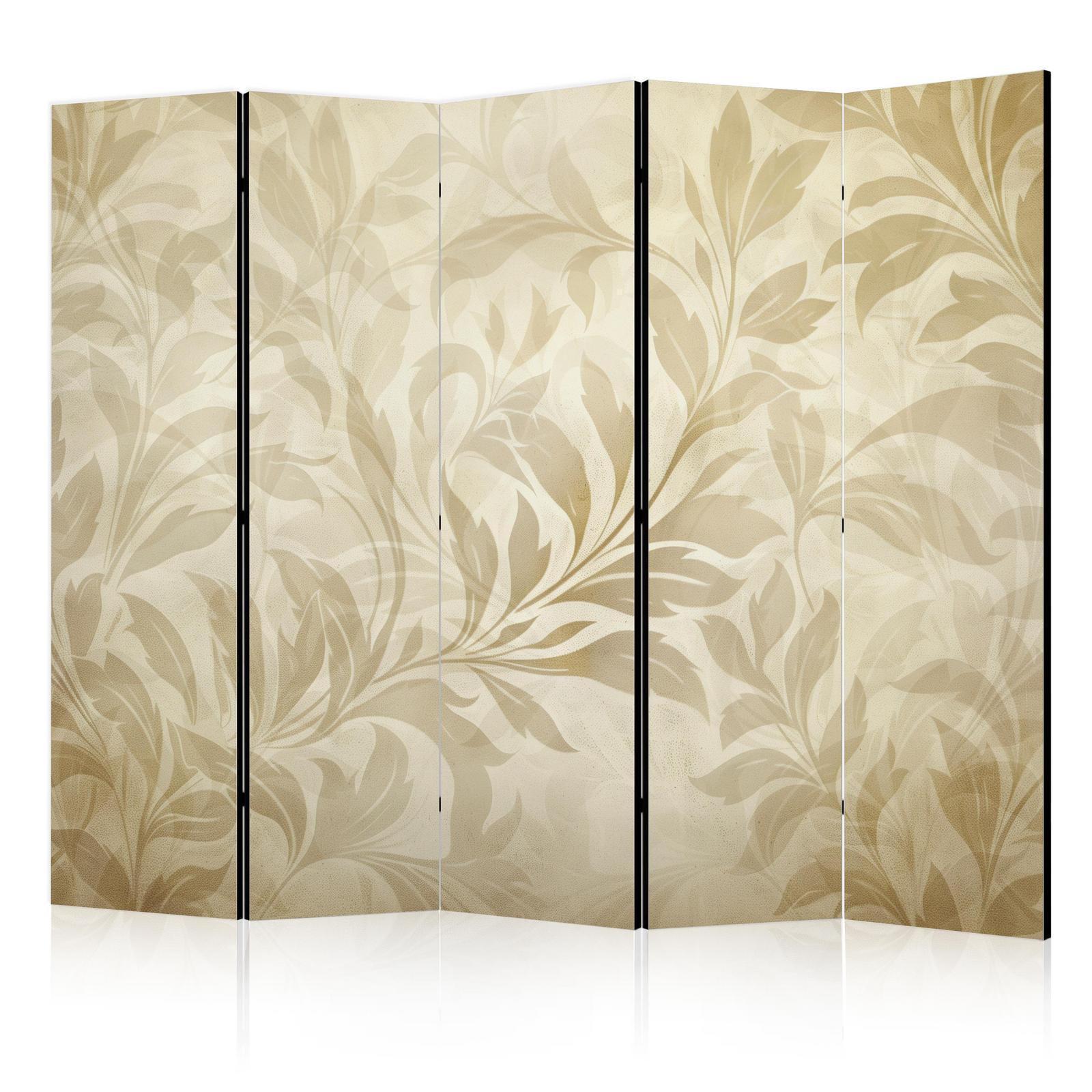 Paravent - Botanical Motif with Leaves and Vines in Sandy Colors