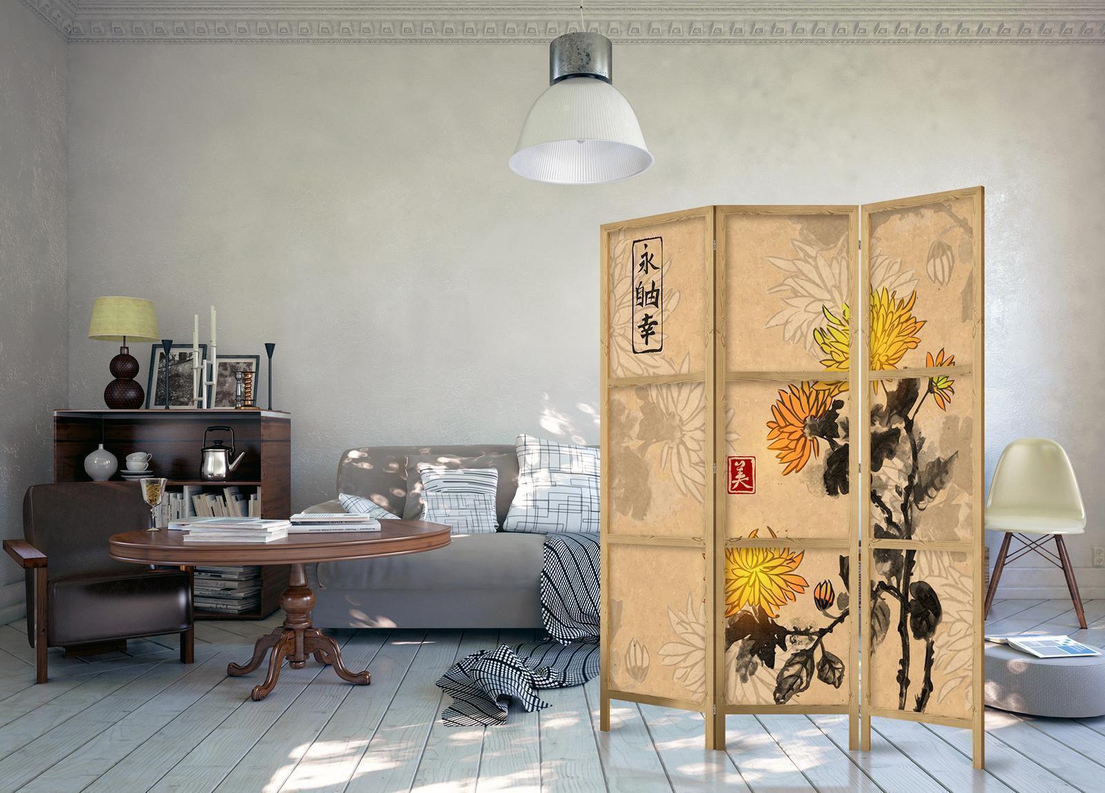 Paravent japonais - Style: Chrysanthemums
