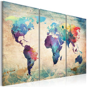 Tableau - Rainbow Map (triptych)