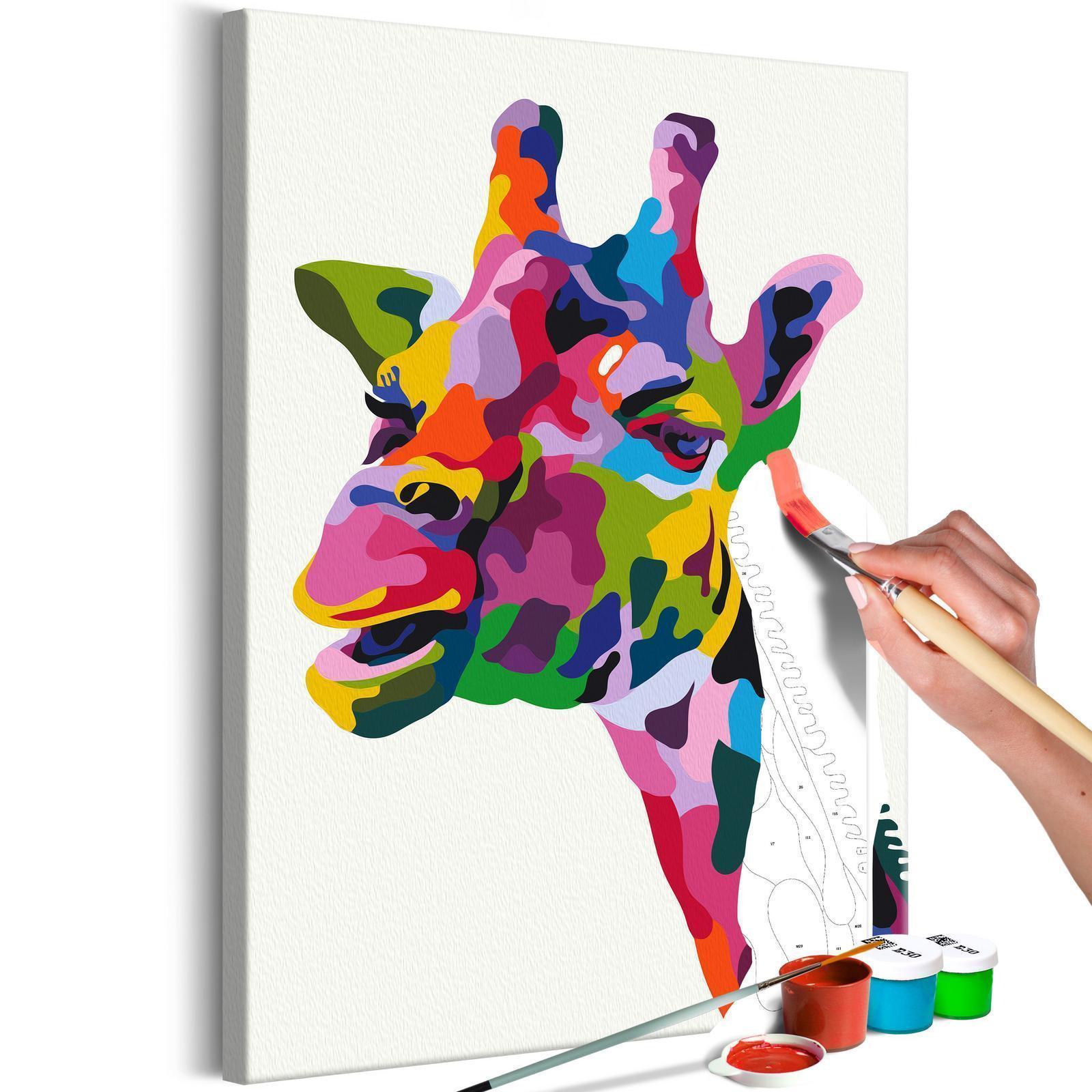 Peinture par numéros - Colourful Giraffe