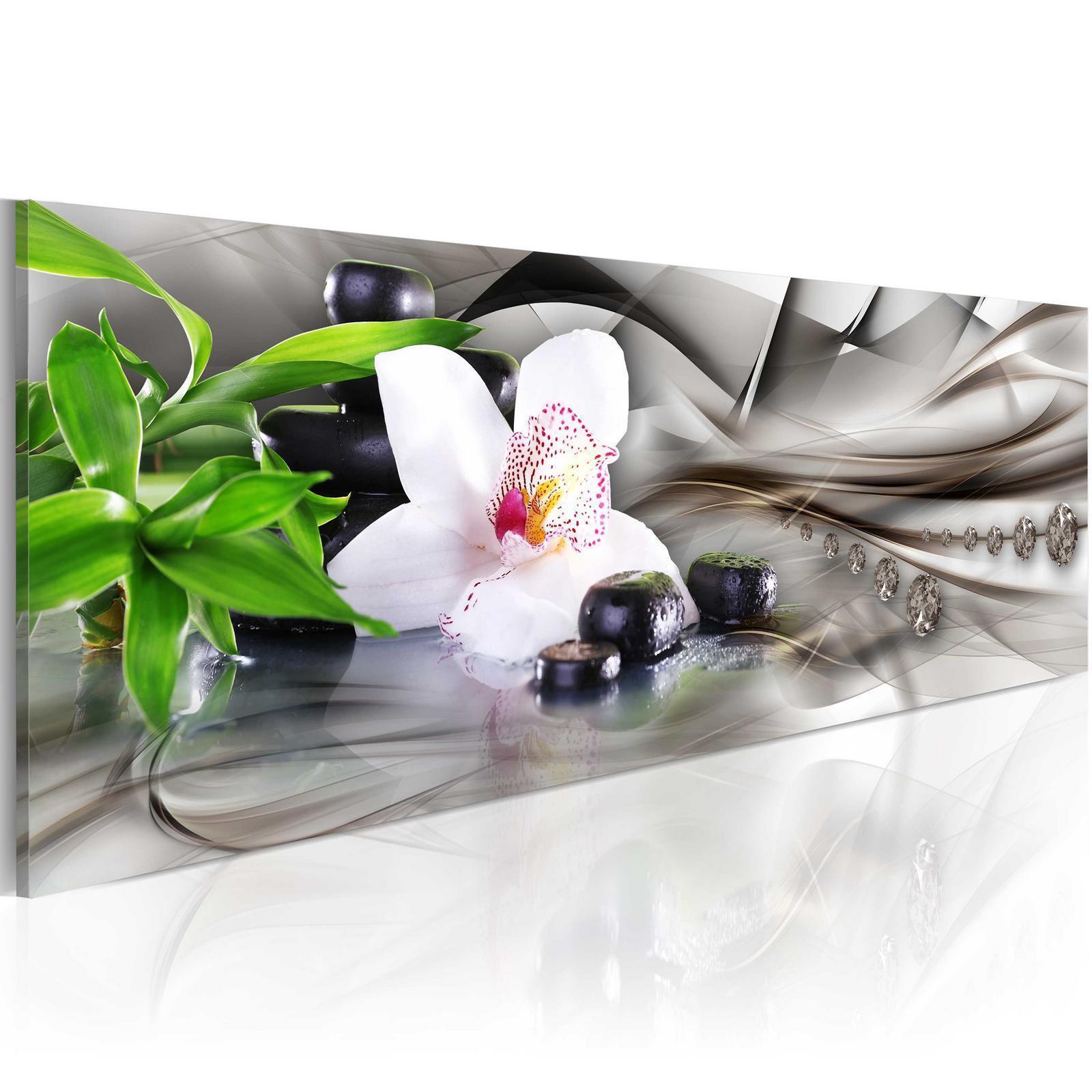 Tableau - Zen composition: bamboo, orchid and stones
