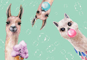 Papier peint - Crazy Llamas