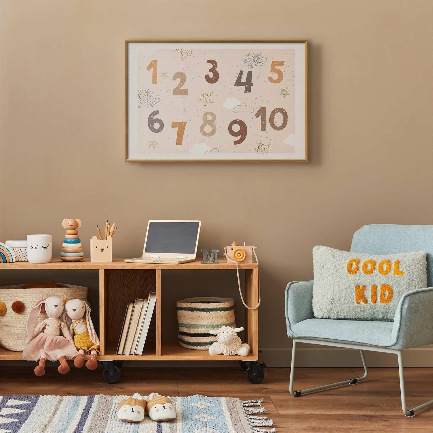 Poster - Numbers with Falling Snow