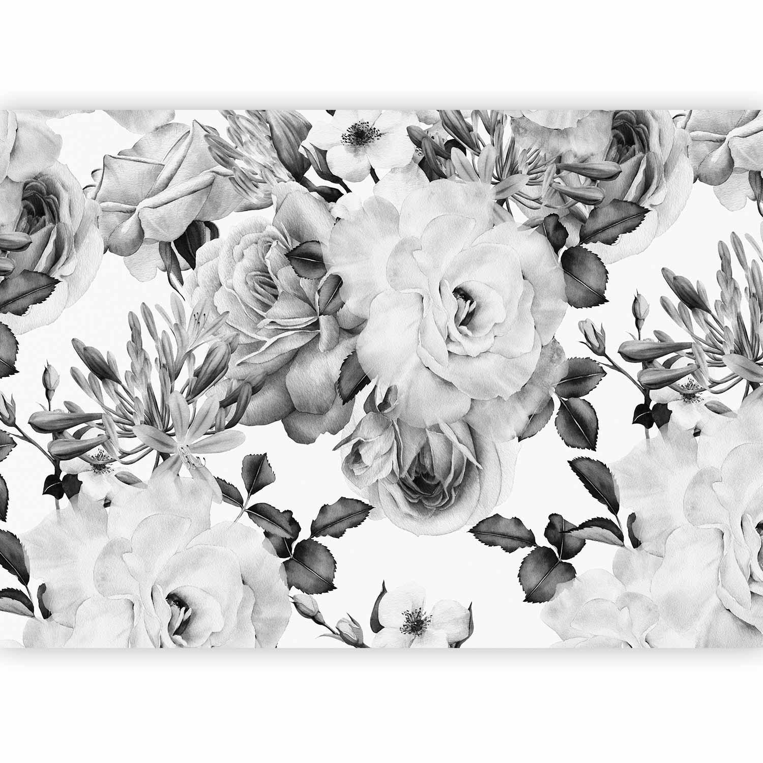 Papier peint - Sentimental Garden (Black and White)