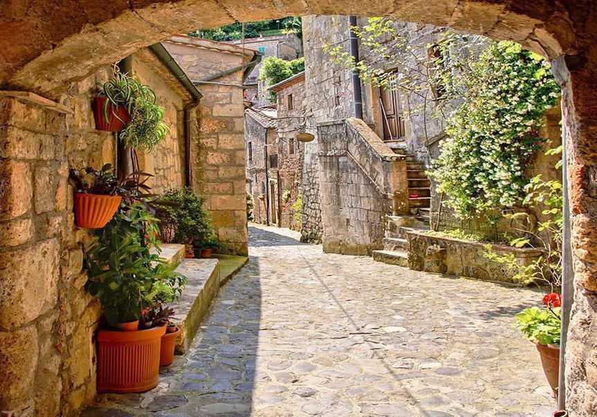 Papier peint - Provincial alley in Tuscany