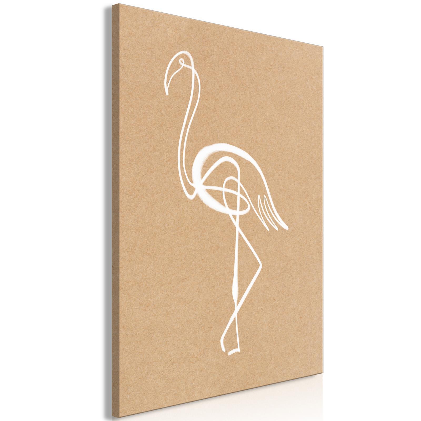 Tableau - White Flamingo (1 Part) Vertical