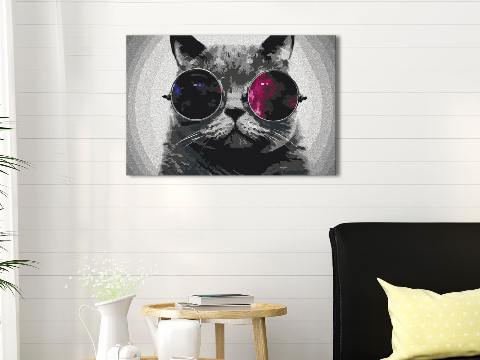 Peinture par numéros - Cat With Glasses