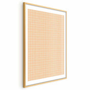 Poster - Lines and Noise - a wavy grid in shades of orange