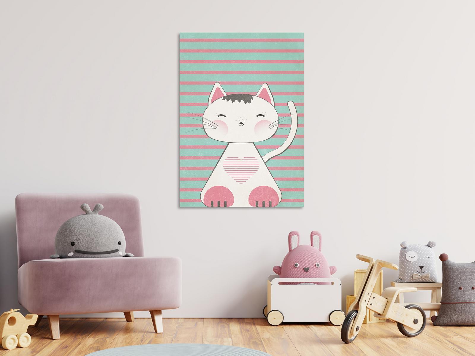 Tableau - Striped Kitten (1 Part) Vertical