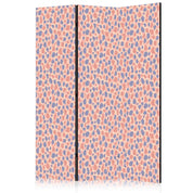 Paravent - Giraffe Pattern - Colorful Animal Pattern in Blue-Pink Spots