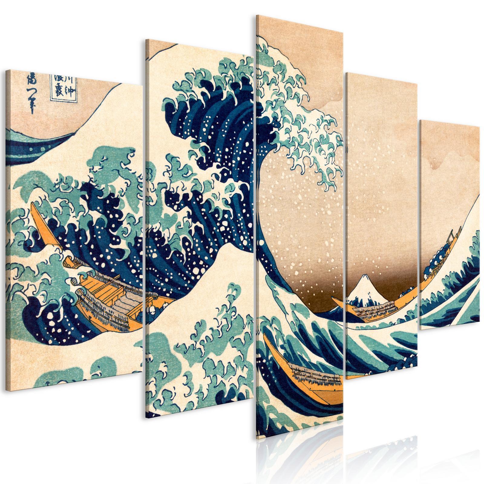 Tableau - The Great Wave off Kanagawa (5 Parts) Wide