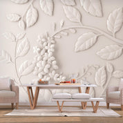 Papier peint - Paper Flowers (Cream)