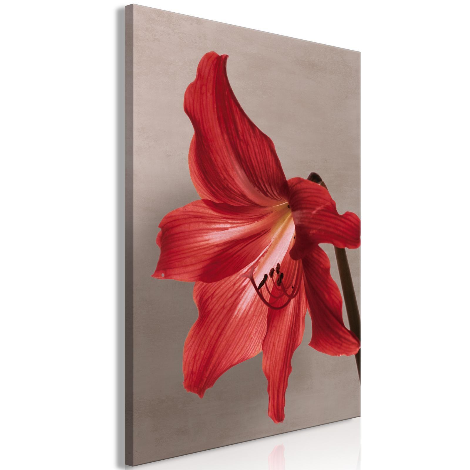 Tableau - Red Flower (1 Part) Vertical