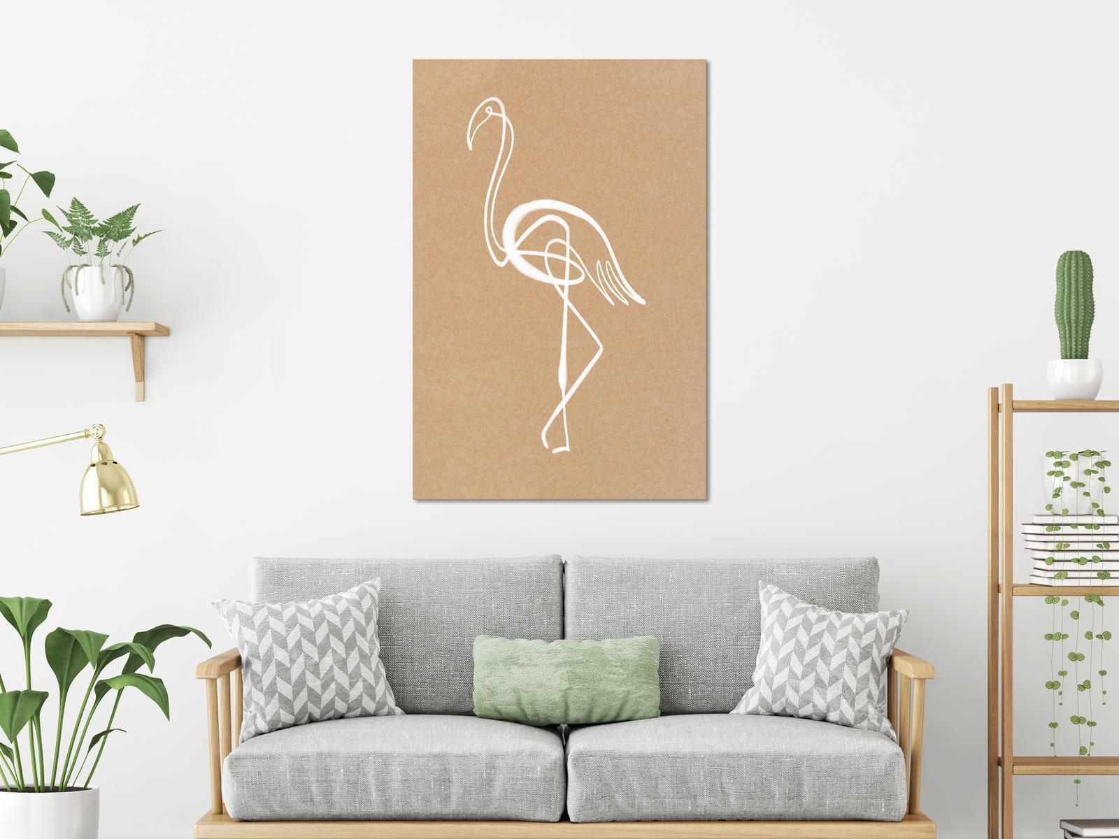 Tableau - White Flamingo (1 Part) Vertical