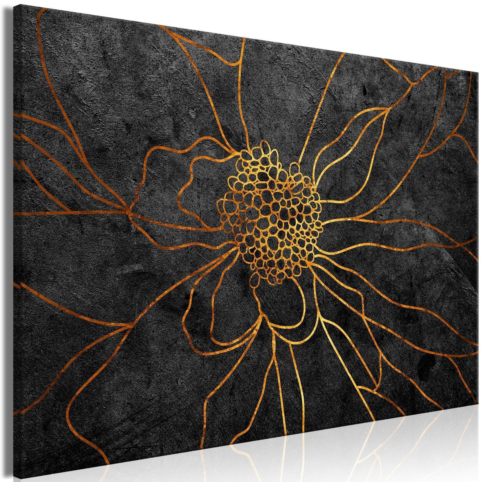 Tableau - Flower in Gold (1 Part) Wide