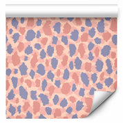 Tapisserie murale - Giraffe Pattern - colorful animal pattern in blue-pink spots