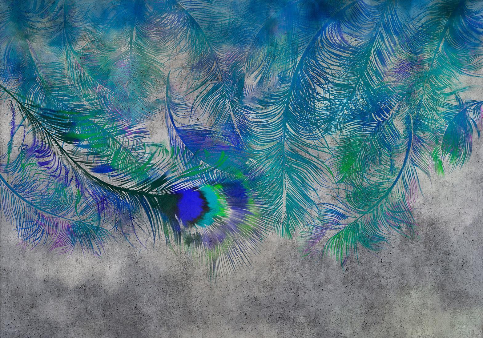 Papier peint - Peacock Feathers