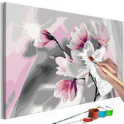 Peinture par numéros - Magnolia (Grey Background)