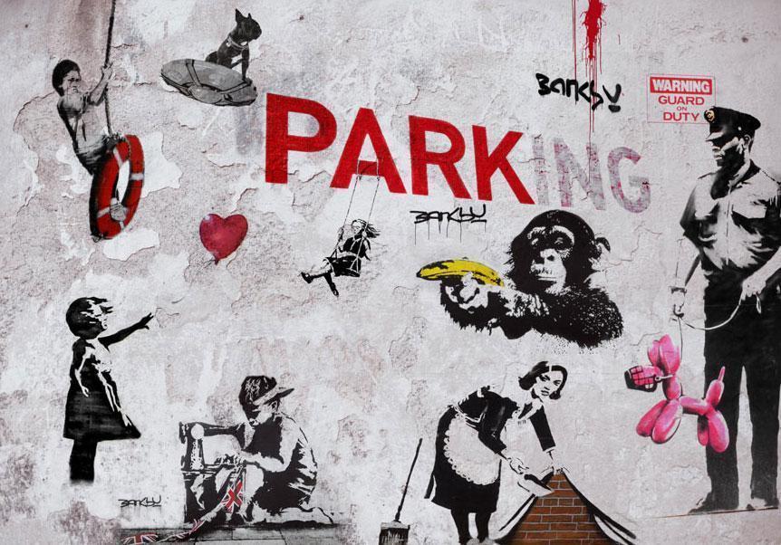 Papier peint - [Banksy] Graffiti Diveristy