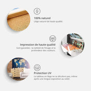 Tableau en liège - World Map: Wooden Oceans