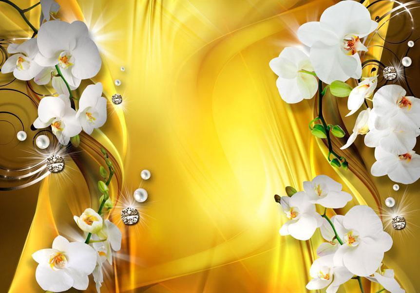 Papier peint - Orchid in Gold