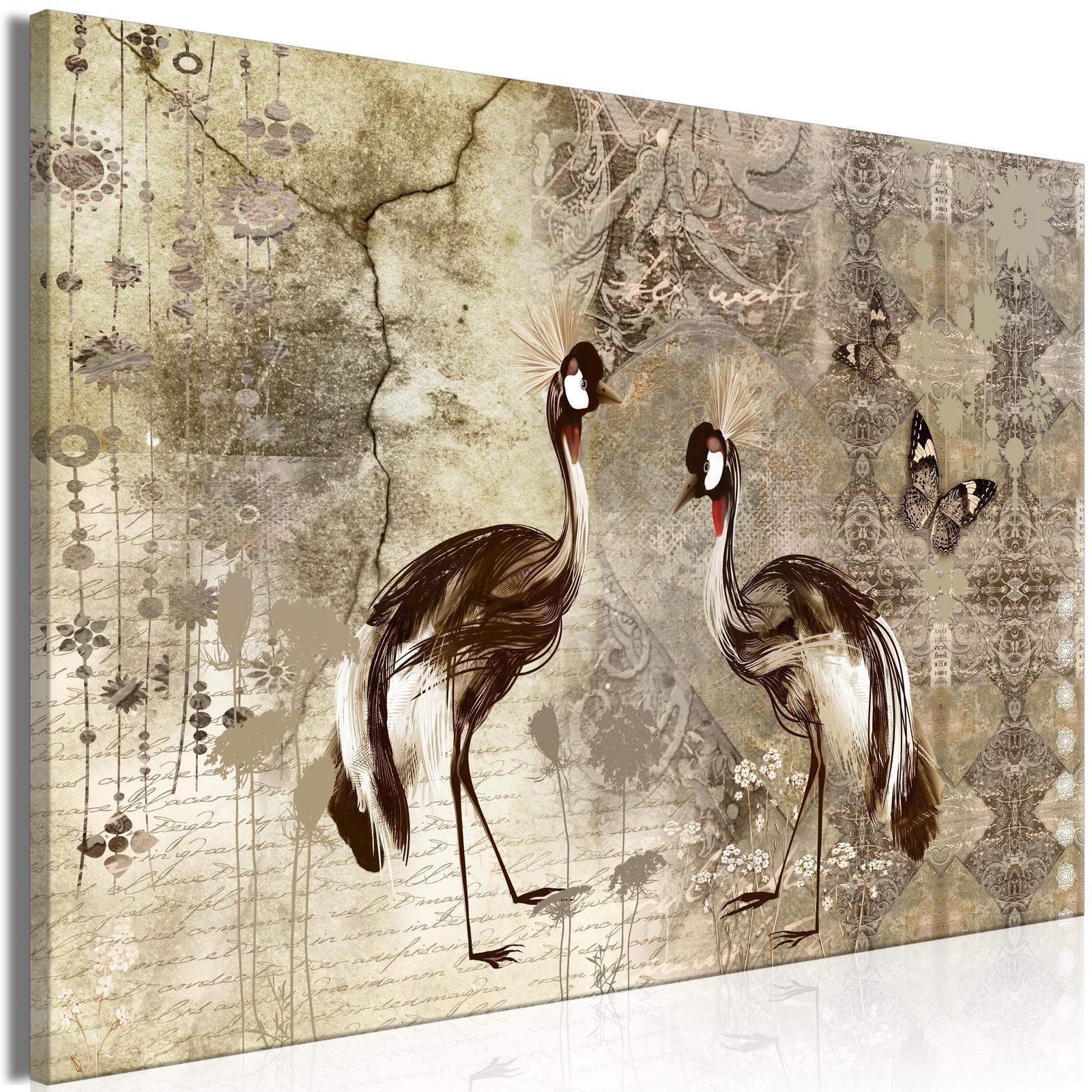 Tableau - Retro Cranes (1 Part) Wide