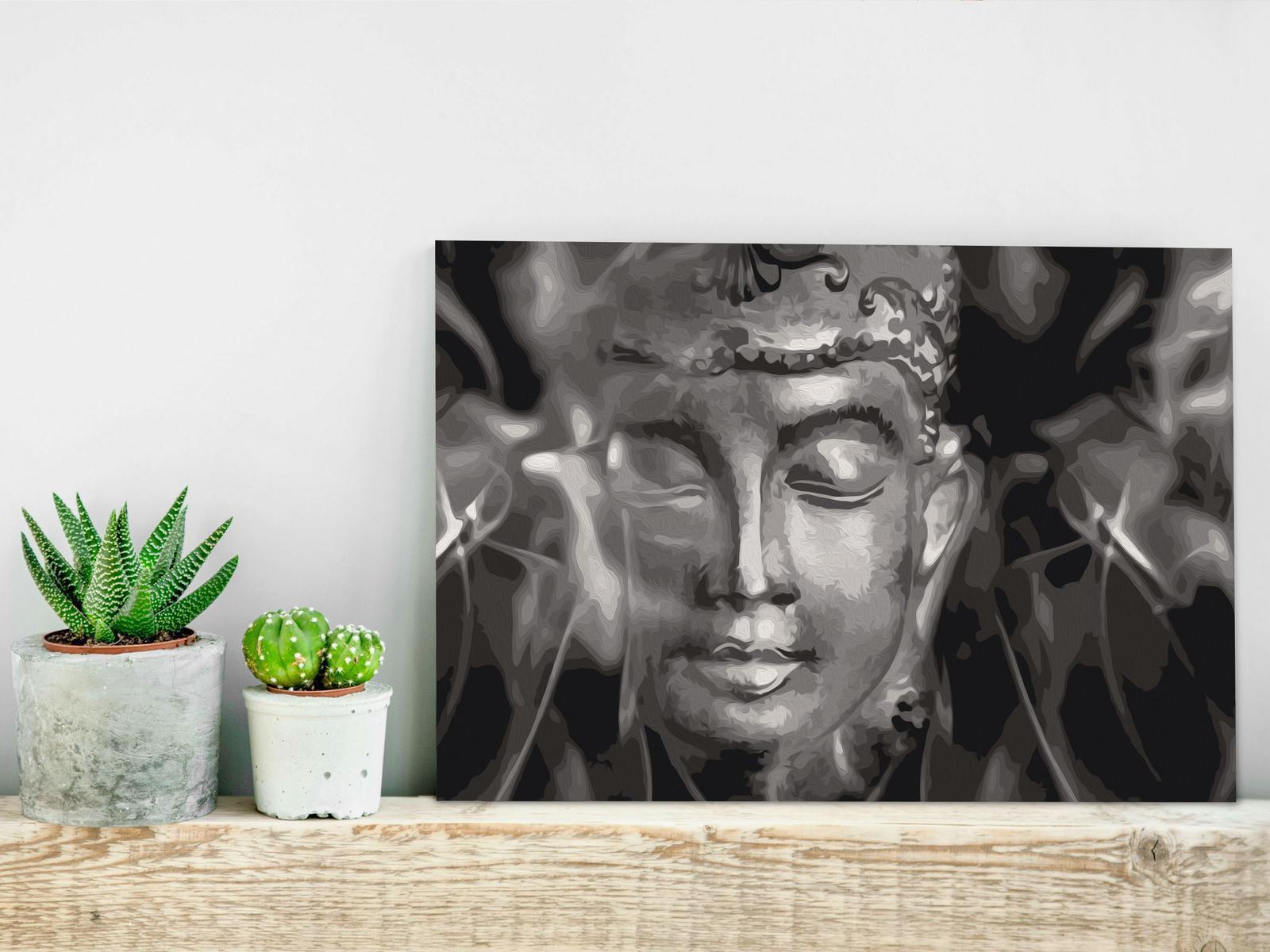 Peinture par numéros - Buddha in Black and White