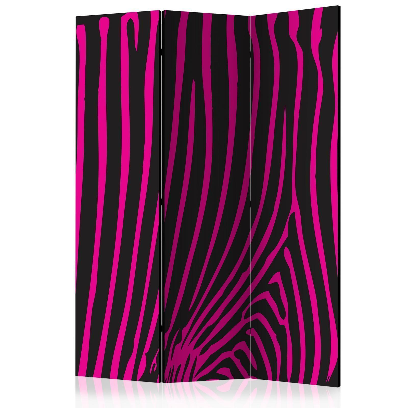 Paravent - Zebra pattern (violet)