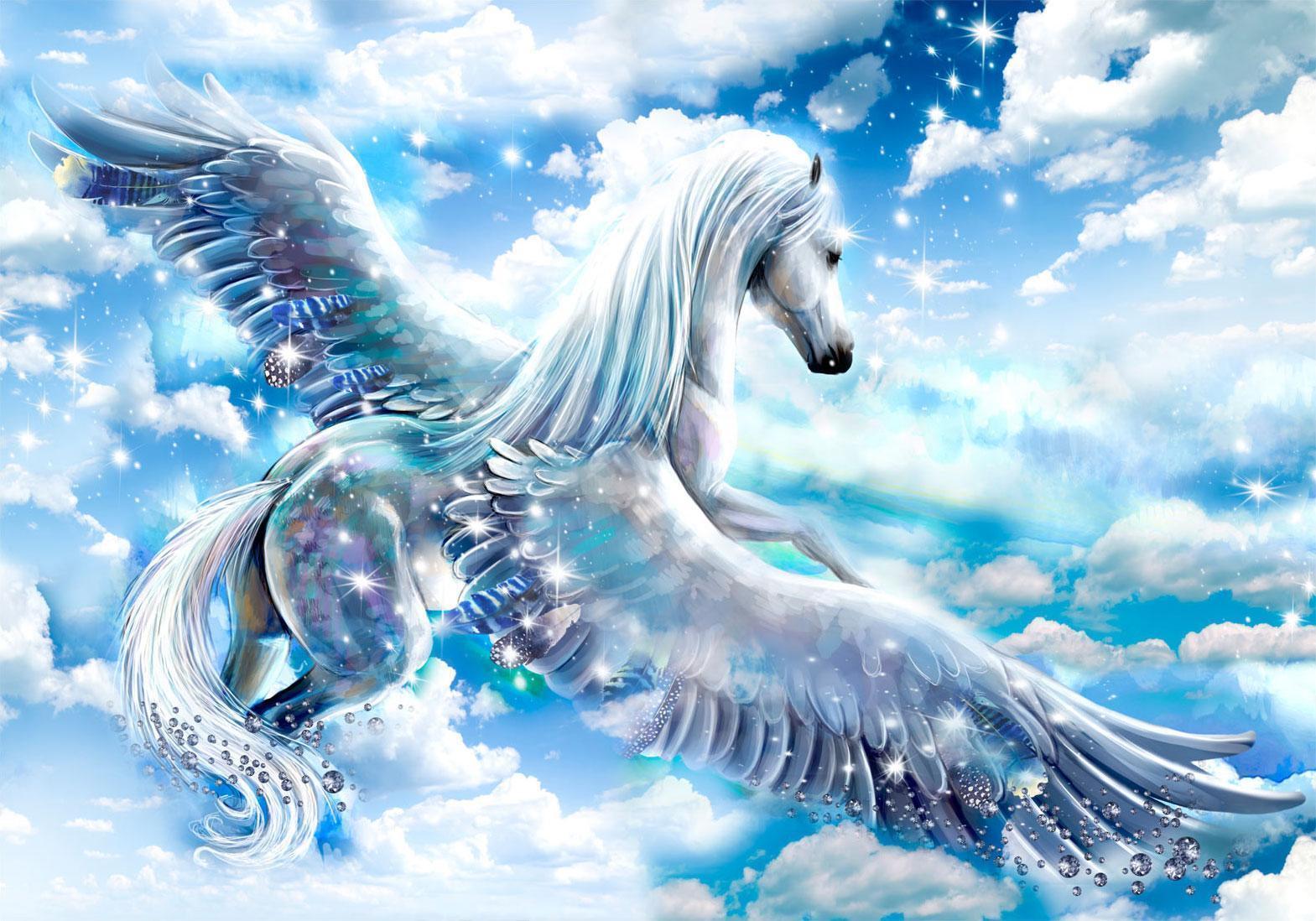 Papier peint - Pegasus (Blue)