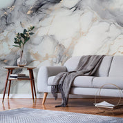 Papier peint - Elegant Marble - Stone Structures in Neutral Colours