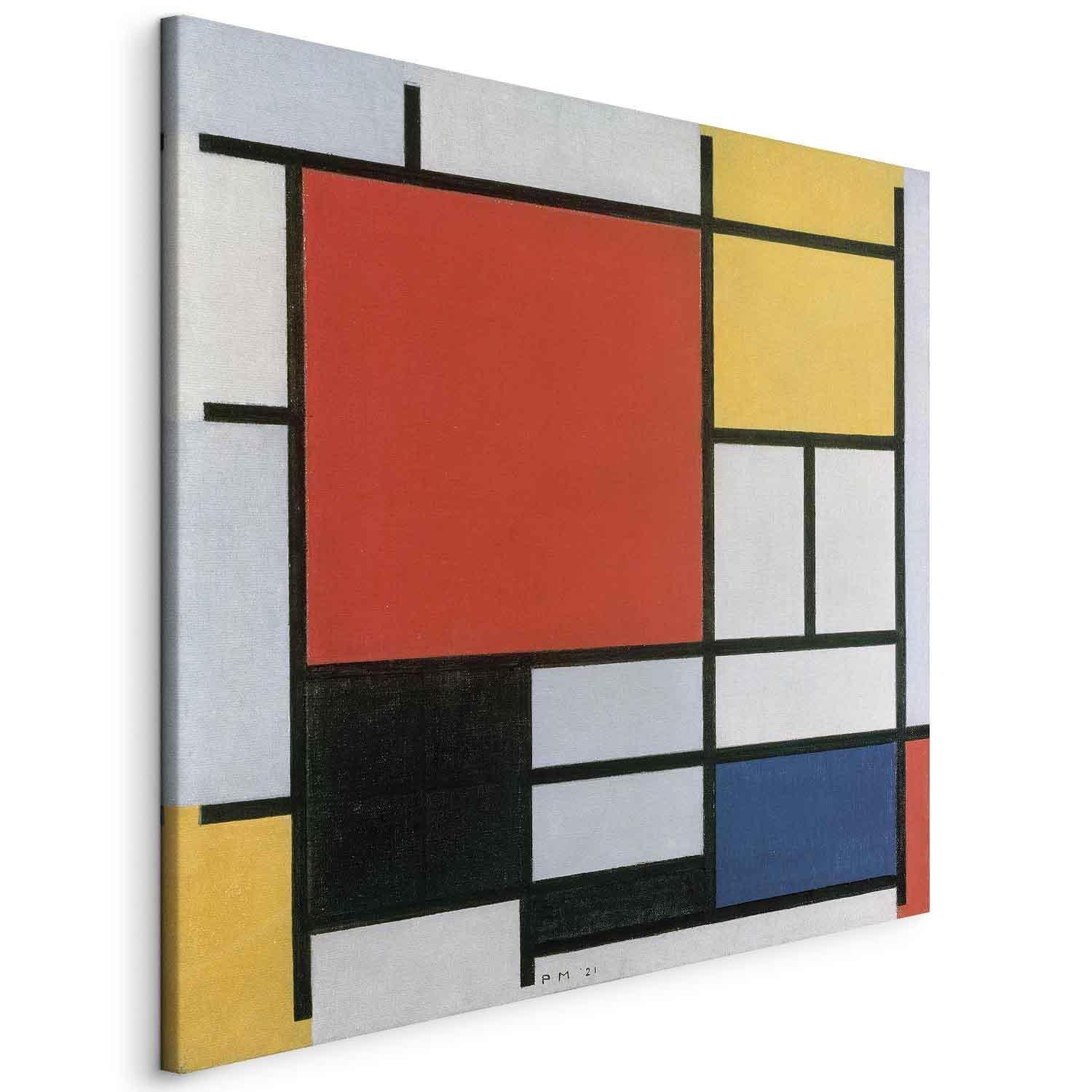 Tableau - Composition with red, yellow blue and black (Piet Mondrian)