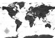 Papier peint - Black and White Map