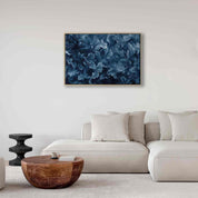 Tableau - Abstract Ornaments Dark Blue Victorian Leaves