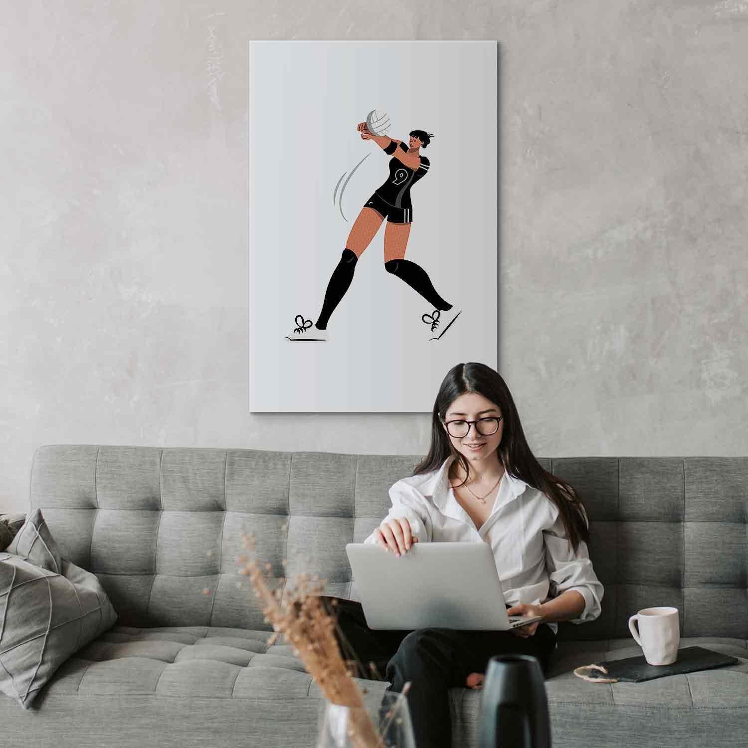 Tableau - Female Volleyball Player Illustration