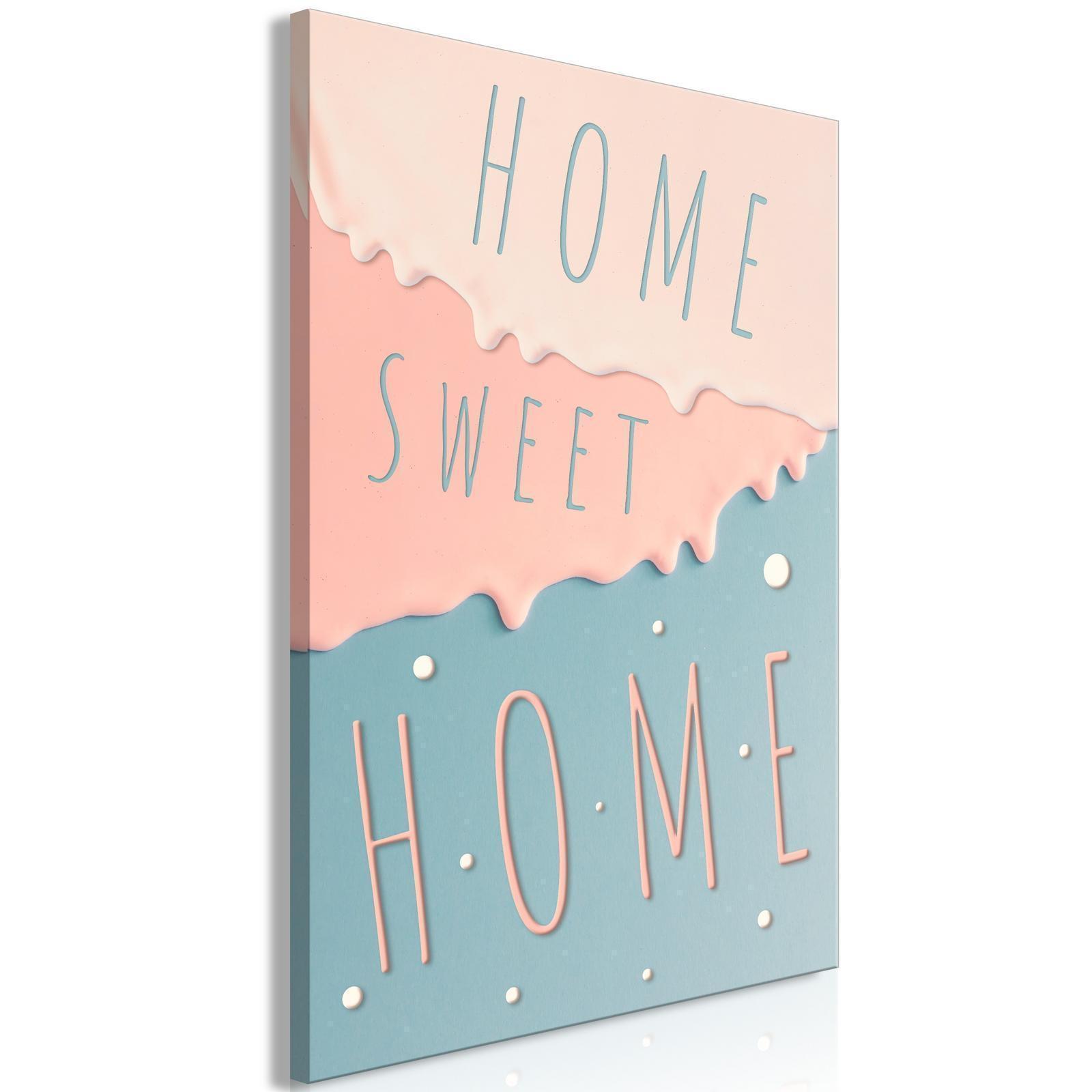 Tableau - Inscriptions: Home Sweet Home (1 Part) Vertical