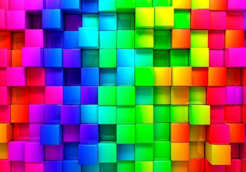 Papier peint - Colourful Cubes