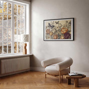 Poster - Colorful Tulips on a Cream Background