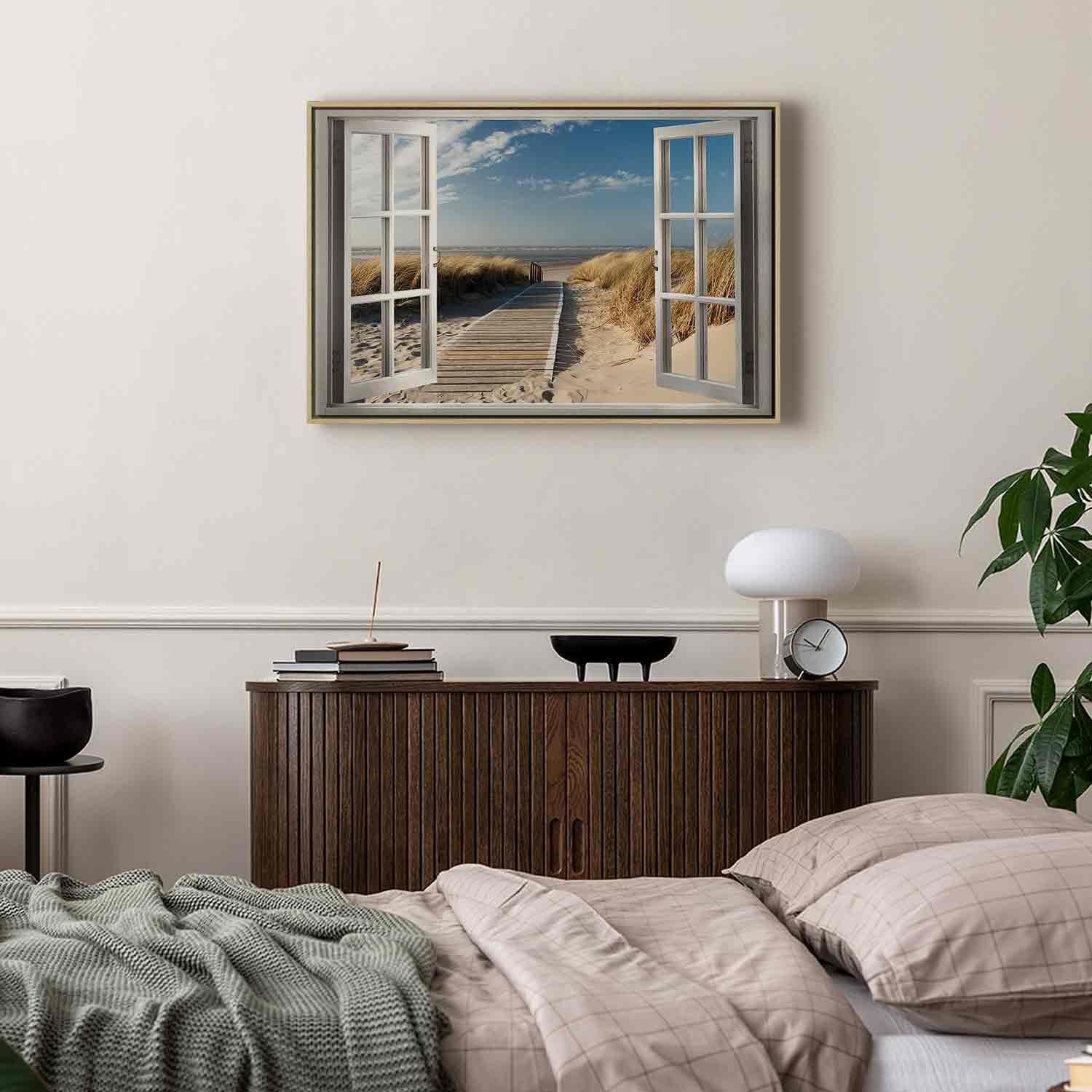 Tableau - Window: View of the Beach