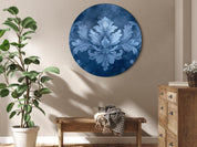 Tableau rond - Ornament in Blue and Cool Colors: Dark Blue Decoration