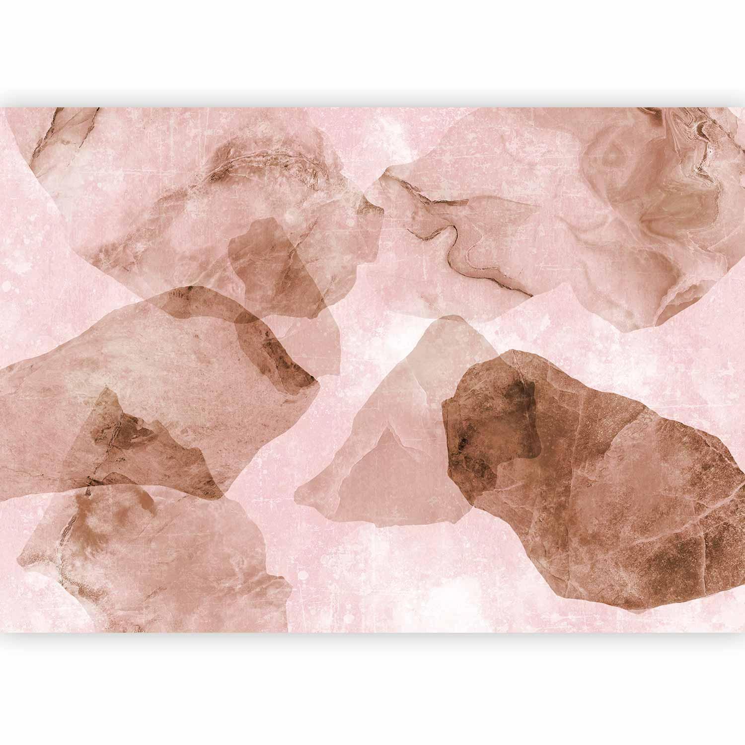 Papier peint - Pink terrazzo - minimalist background in marble watercolour pattern