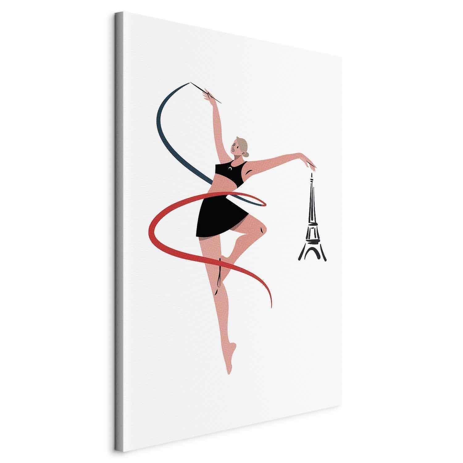 Tableau - Rhythmic Gymnastics - Illustration of a Woman With a Ribbon