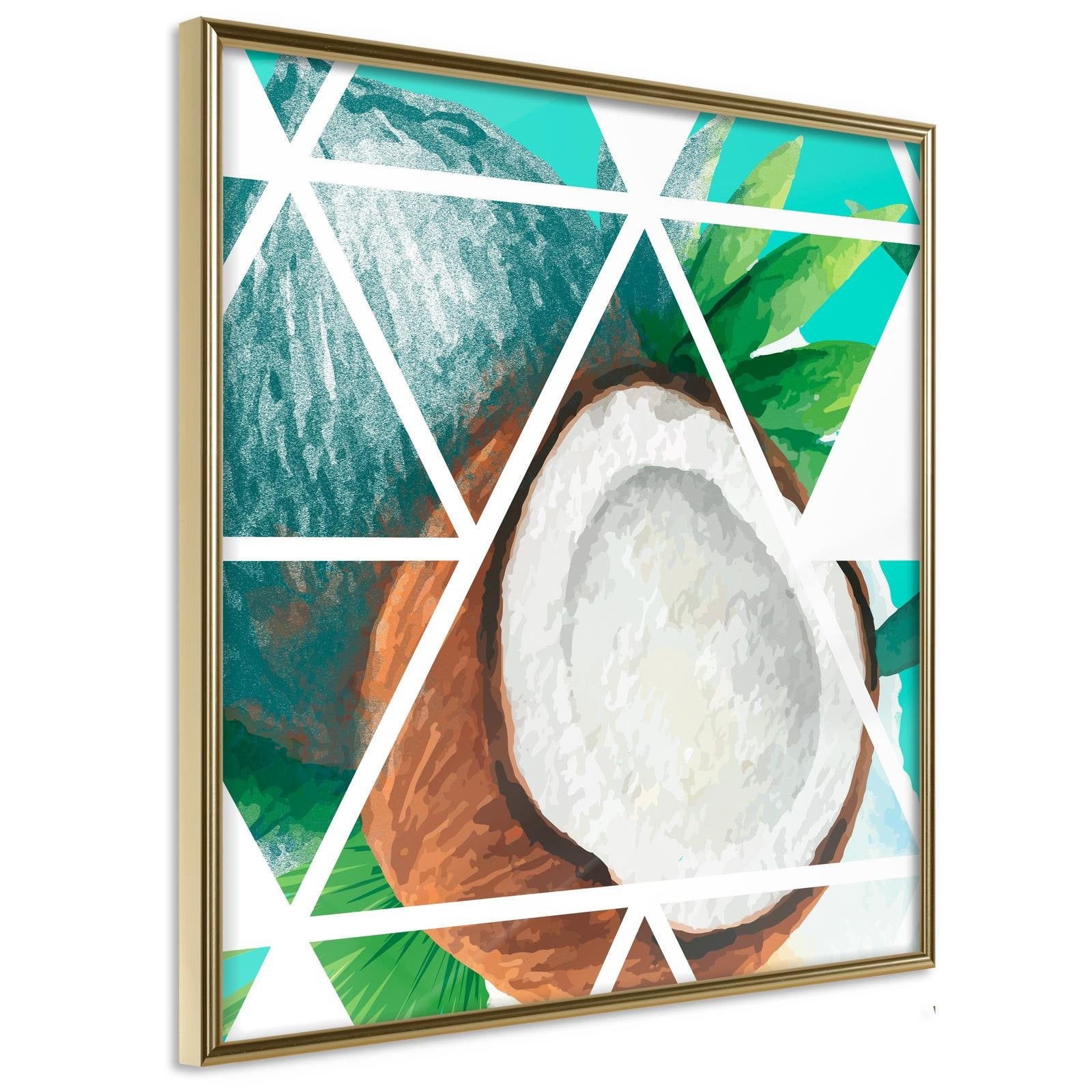 Affiche Tropicale avec Noix de Coco